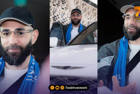 بنزما به ریاض رسید؛ اولین عکس های کریم با شال آبی الهلال