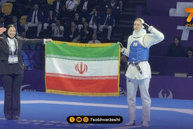 دومین طلای ایران در تاشکند؛ سلام نظامی حنا بعد از قهرمانی