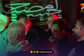 حضور تاجرنیا در هیئت عزاداری هیات فوتبال استان تهران