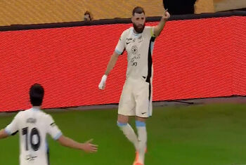 گل اول الاتحاد به النصر توسط کریم بنزما