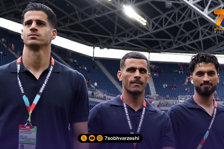 گزارش تصویری| حضور بازیکنان تیم‌های ملی ایران و مصر در ورزشگاه لومن فیلد